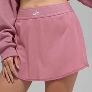 Alo Yoga Match Point Tennis Skirt in Pink Wild Rose Size Small NEW
